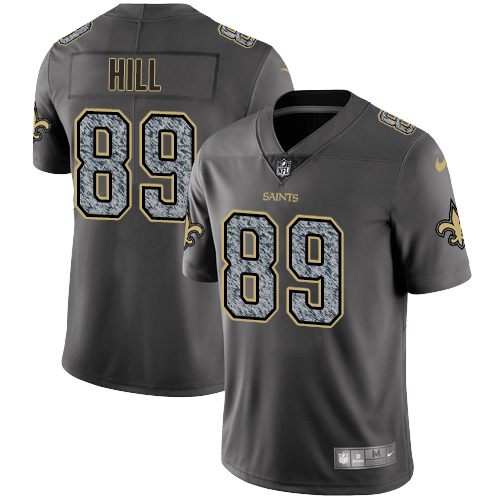 Nike Saints #89 Josh Hill Gray Static Men's Stitched NFL Vapor Untouchable Limited Jersey